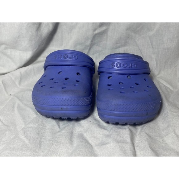 Baby Crocs Fur Line Purple Size 7C - Picture 2 of 5